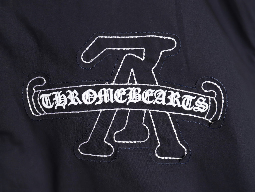 Louis Vuitton x Chrome Hearts Embroidered Logo Black Long-Sleeve Shirt