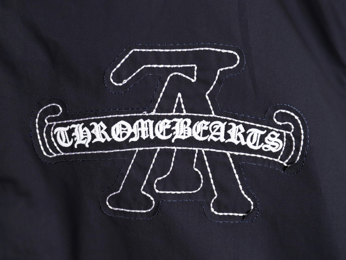 Louis Vuitton x Chrome Hearts Embroidered Logo Black Long-Sleeve Shirt