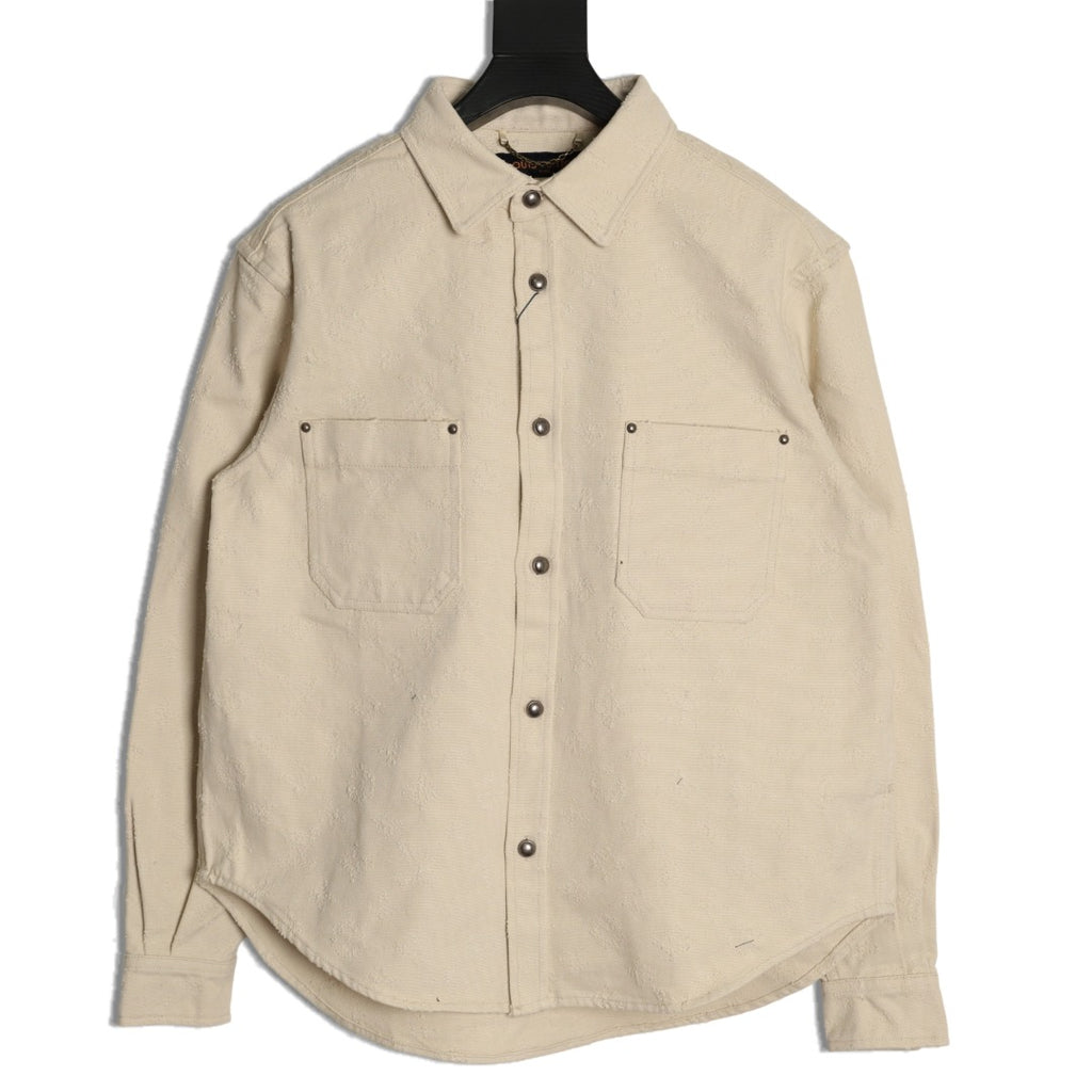 Louis Vuitton LV Monogram Needle-Punch Denim Shirt Jacket