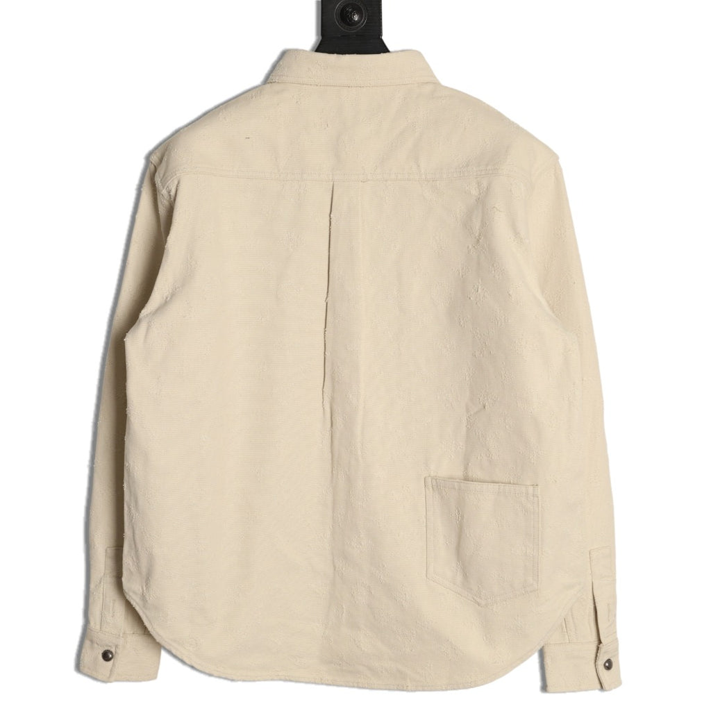 Louis Vuitton LV Monogram Needle-Punch Denim Shirt Jacket