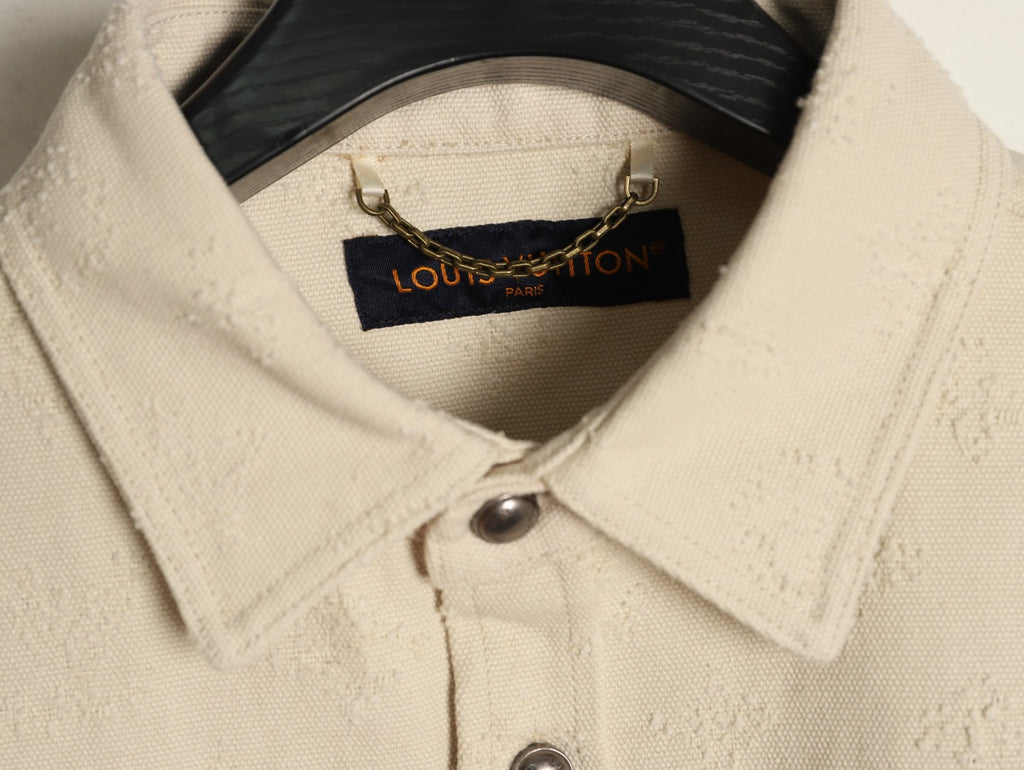 Louis Vuitton LV Monogram Needle-Punch Denim Shirt Jacket