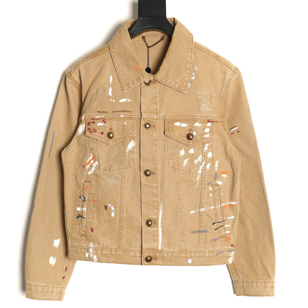 Louis Vuitton LV Paint-Splatter Graffiti Denim Jacket