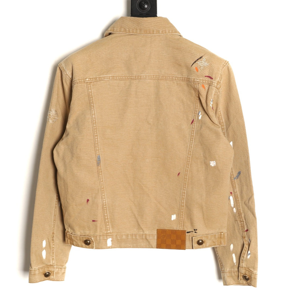 Louis Vuitton LV Paint-Splatter Graffiti Denim Jacket