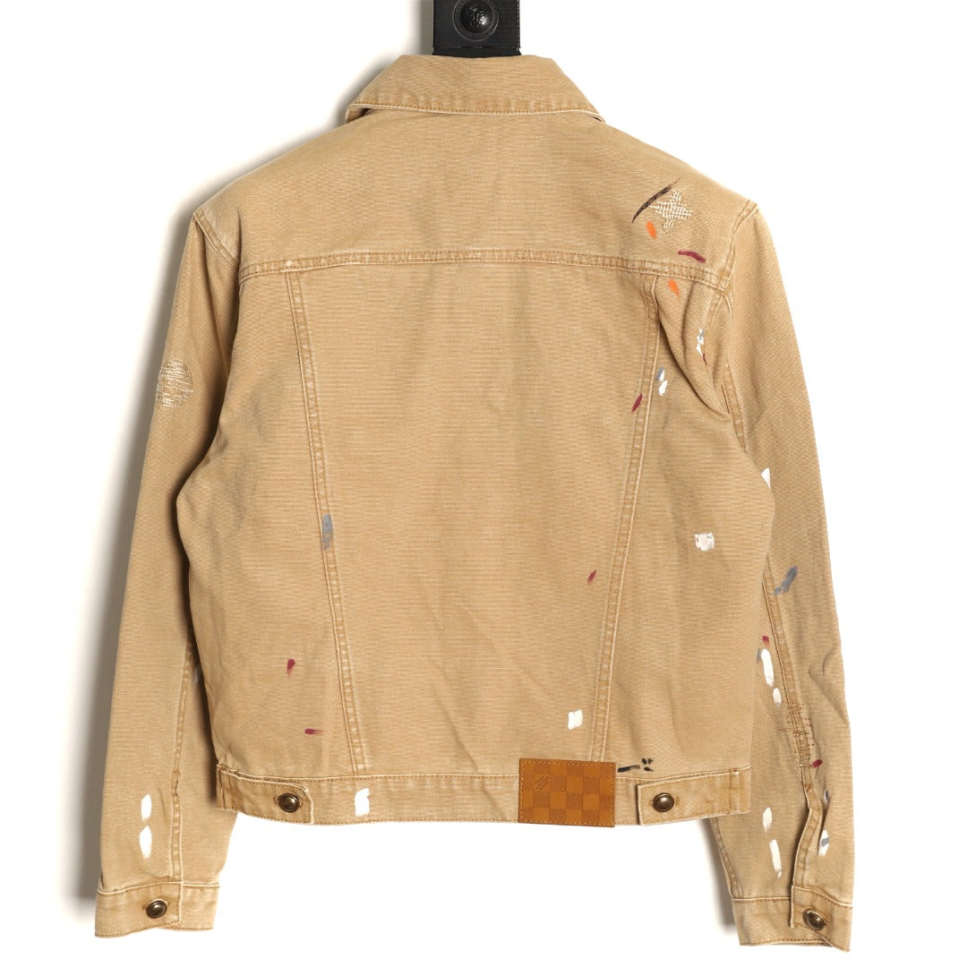 Louis Vuitton LV Paint-Splatter Graffiti Denim Jacket