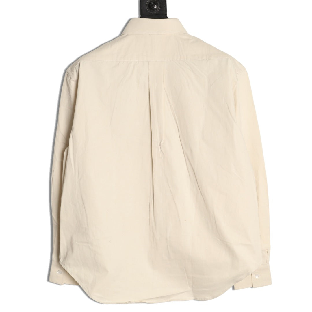 Prada PRD Embroidered Badge Long-Sleeve Shirt