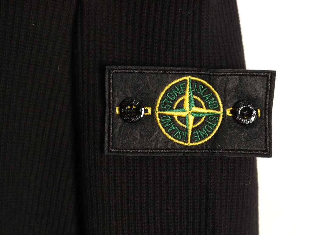 Stone Island Compass Badge Half-Zip Knit Sweater
