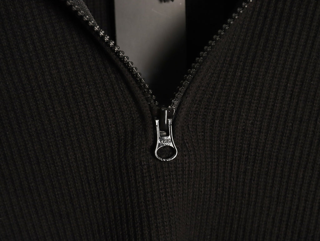 Stone Island Compass Badge Half-Zip Knit Sweater