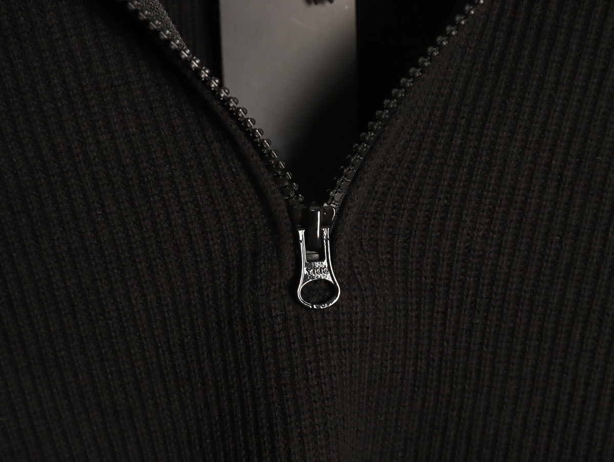 Stone Island Compass Badge Half-Zip Knit Sweater