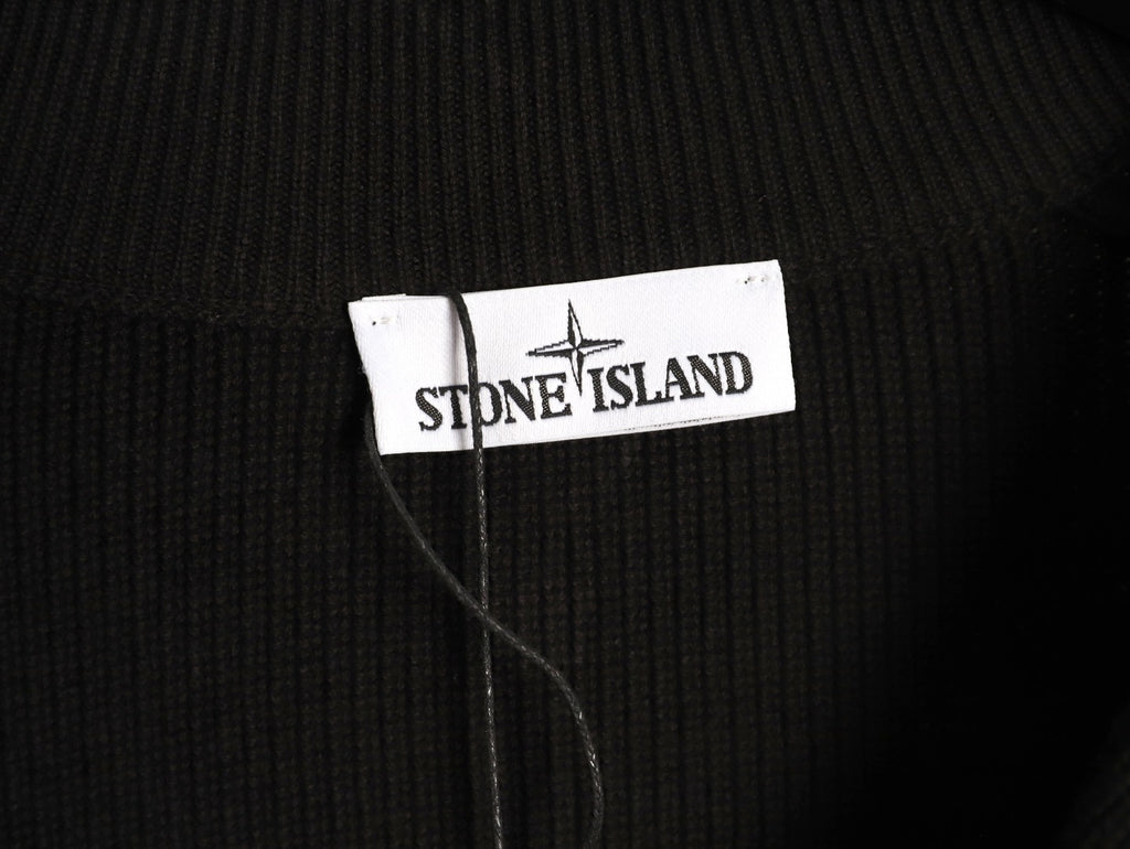 Stone Island Compass Badge Half-Zip Knit Sweater