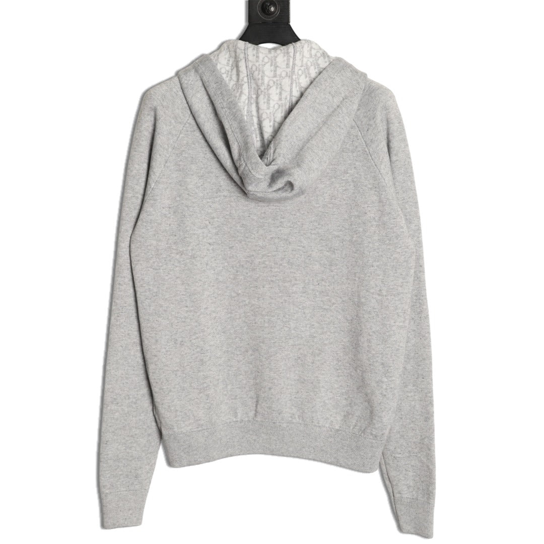 Dior CD Jacquard-Lined Blended Zip-Up Hoodie