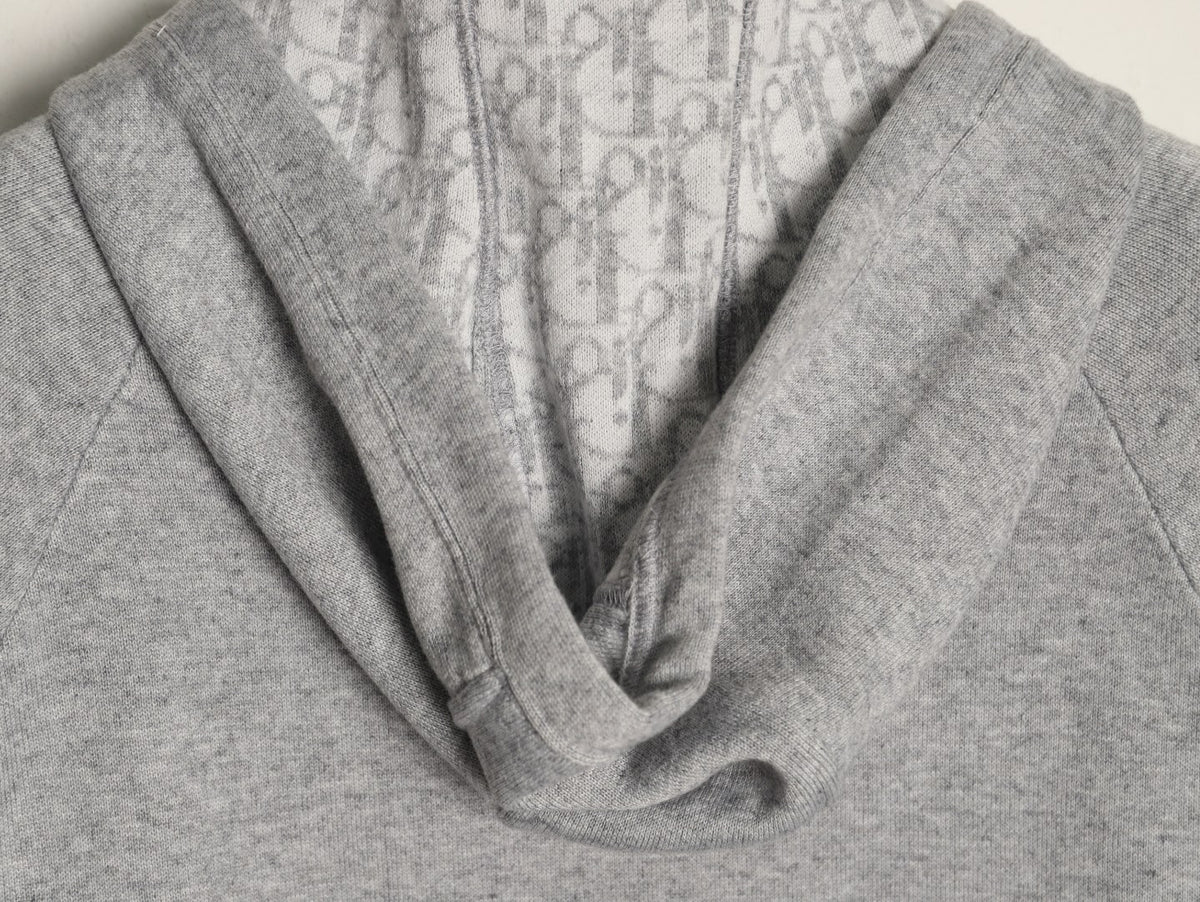 Dior CD Jacquard-Lined Blended Zip-Up Hoodie