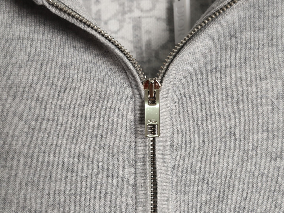 Dior CD Jacquard-Lined Blended Zip-Up Hoodie
