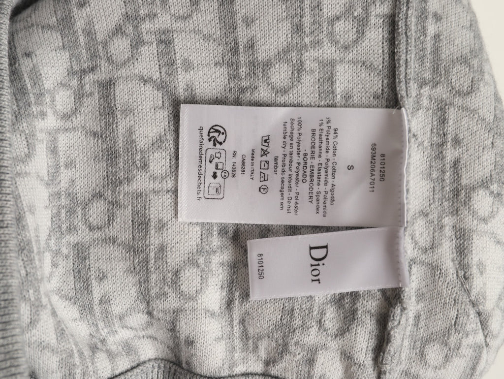 Dior CD Jacquard-Lined Blended Zip-Up Hoodie