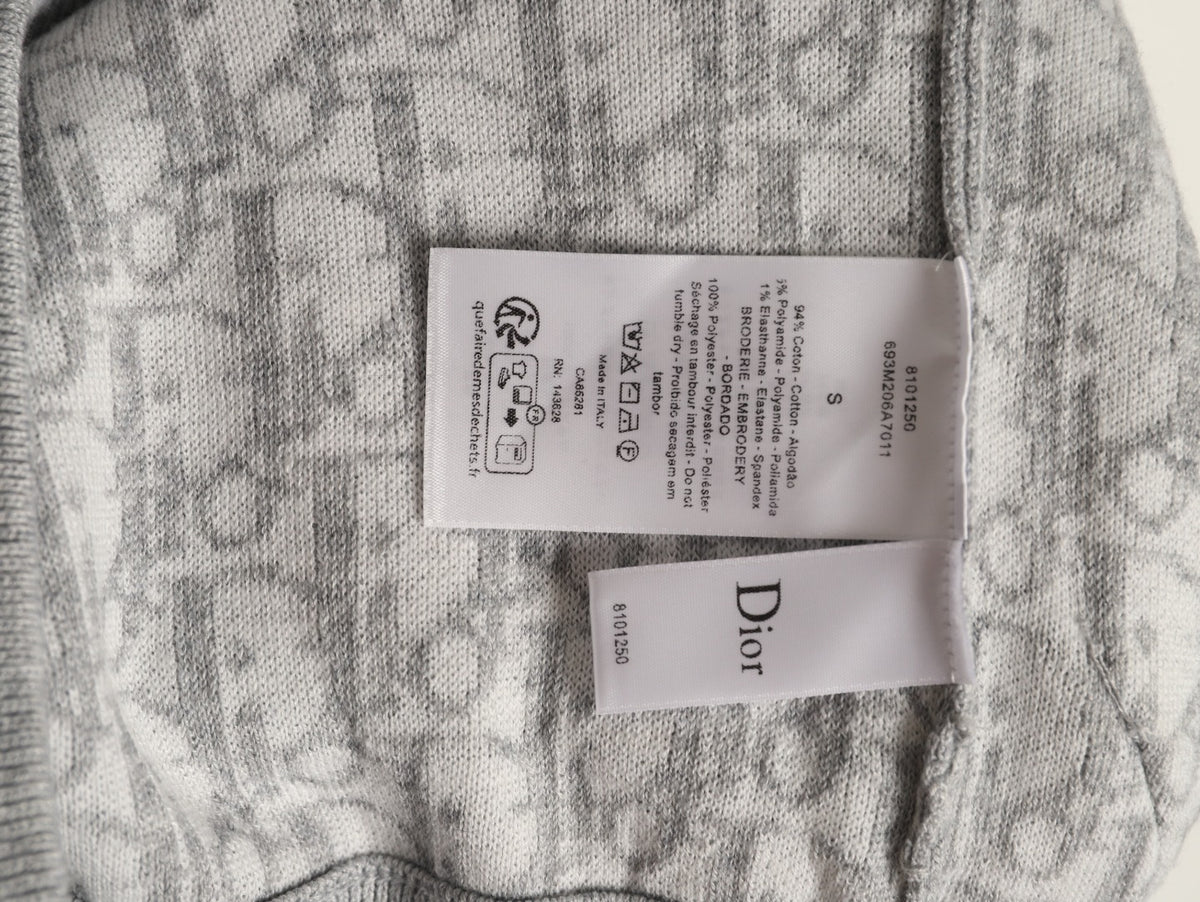 Dior CD Jacquard-Lined Blended Zip-Up Hoodie