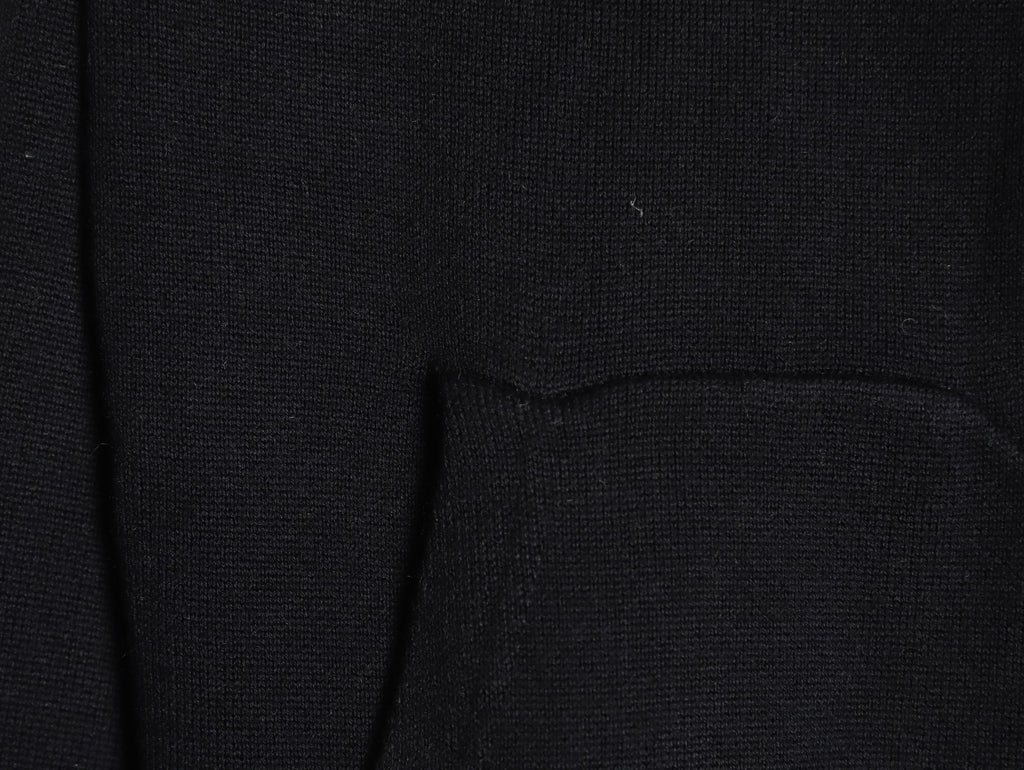 Dior CD Jacquard-Lined Black Blended Zip-Up Hoodie