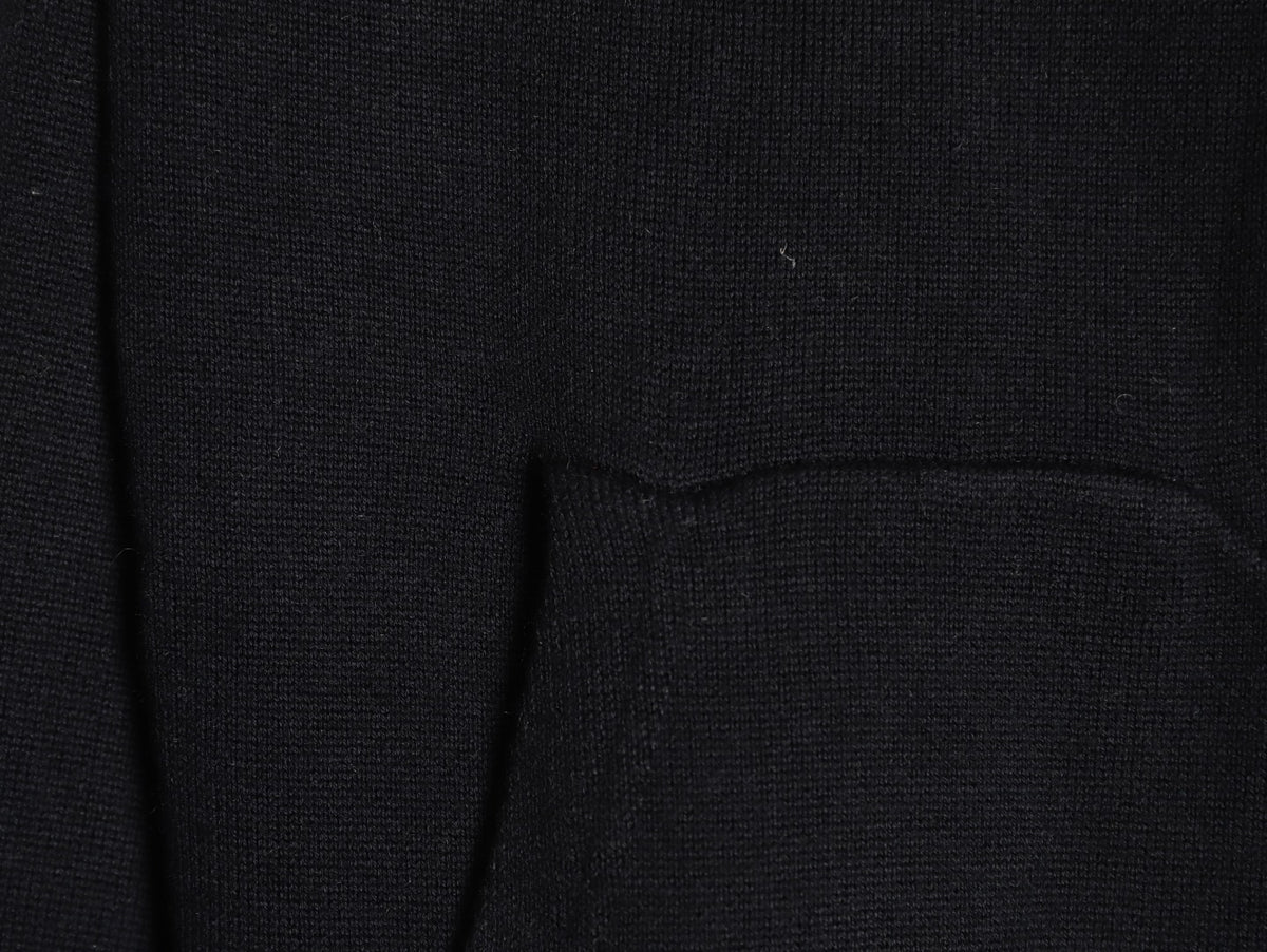 Dior CD Jacquard-Lined Black Blended Zip-Up Hoodie