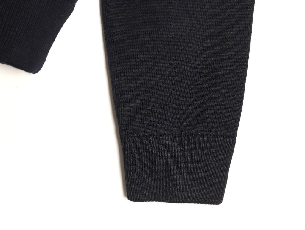 Dior CD Jacquard-Lined Black Blended Zip-Up Hoodie