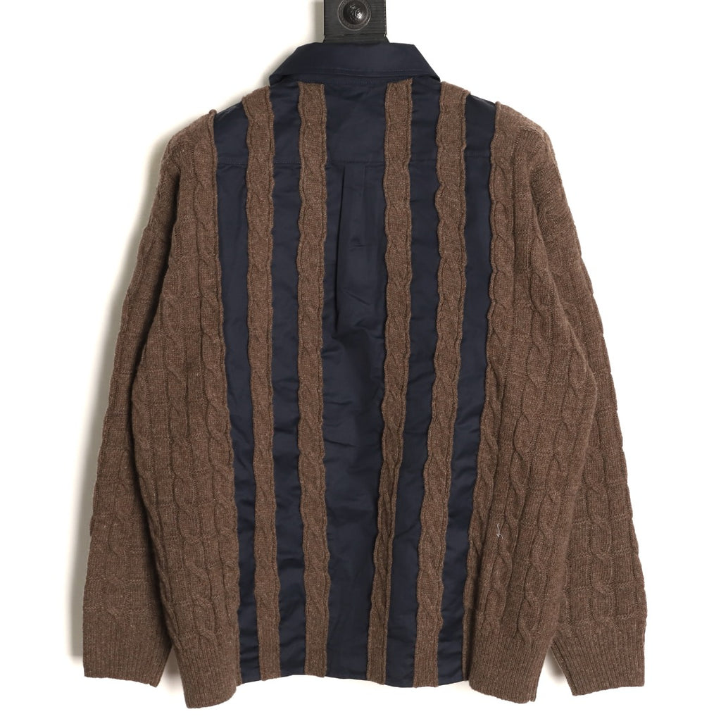 Loewe Anagram Embroidered Striped Wool-Blend Shirt