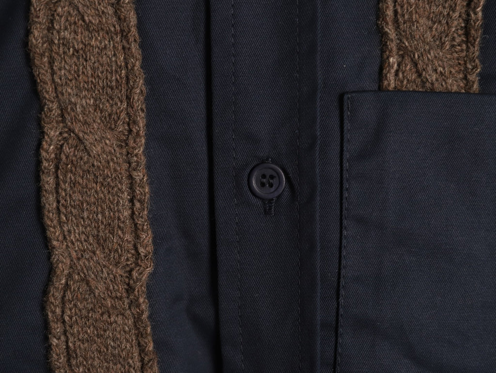 Loewe Anagram Embroidered Striped Wool-Blend Shirt