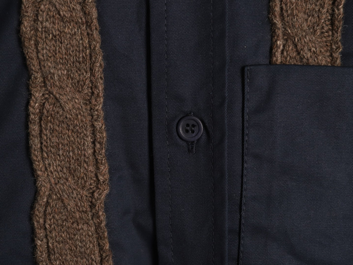 Loewe Anagram Embroidered Striped Wool-Blend Shirt