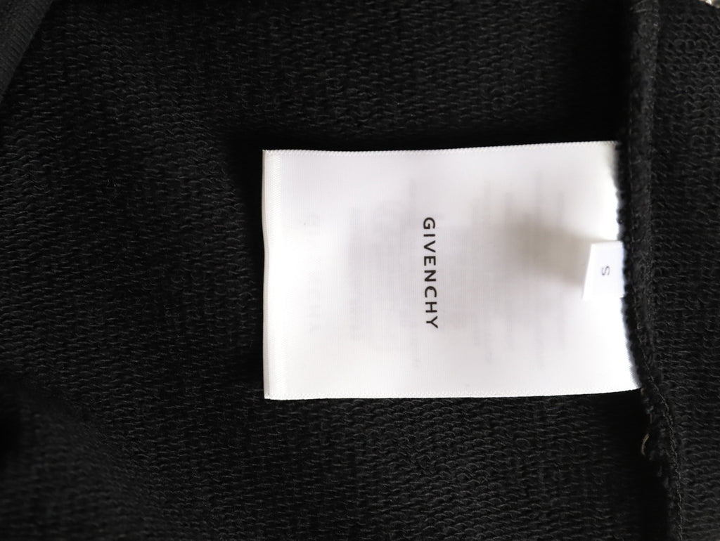 Givenchy GVC Distressed Logo Print Zip-Up Hoodie