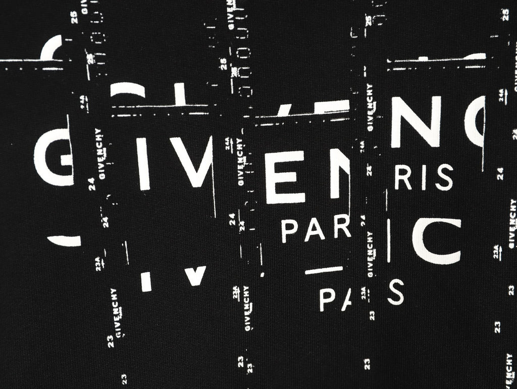 Givenchy GVC Distressed Logo Print Zip-Up Hoodie