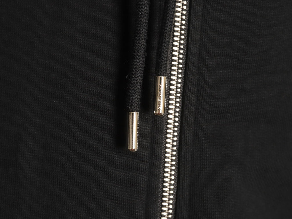 Givenchy GVC Distressed Logo Print Zip-Up Hoodie