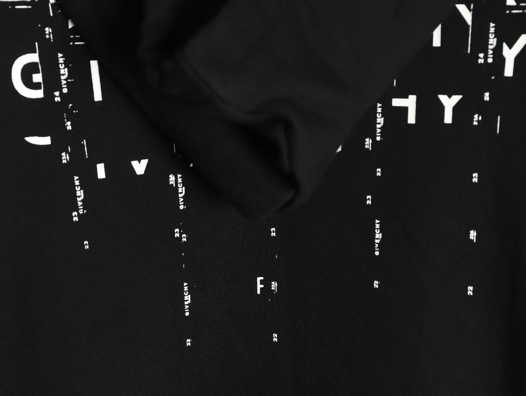 Givenchy GVC Distressed Logo Print Zip-Up Hoodie