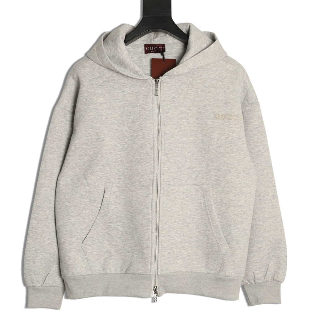 Gucci Small Logo Oversized Zip-Up Hoodie