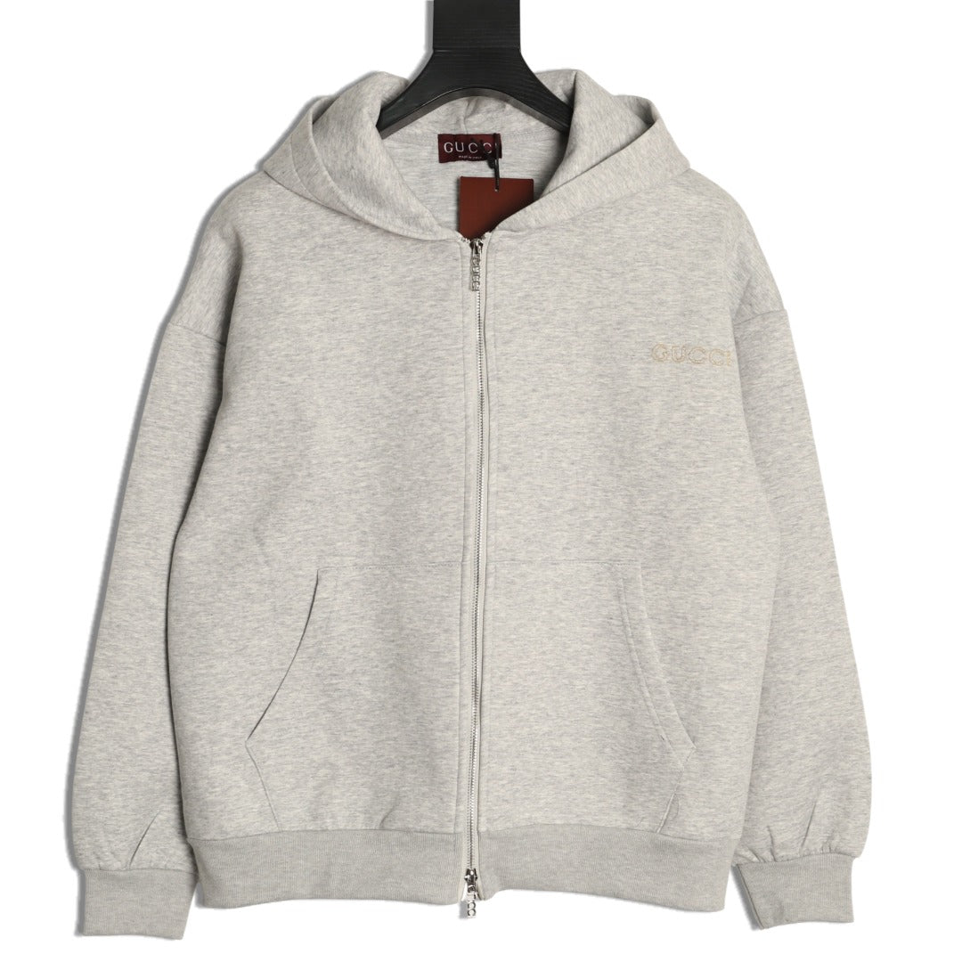 Gucci Small Logo Oversized Zip-Up Hoodie