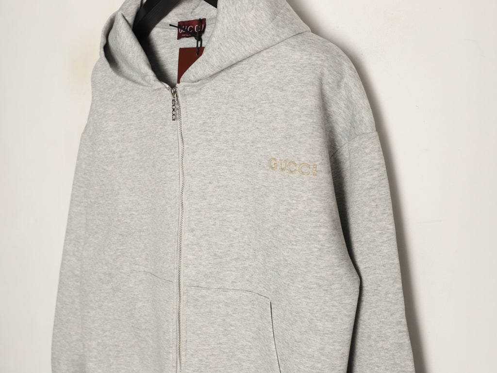 Gucci Small Logo Oversized Zip-Up Hoodie
