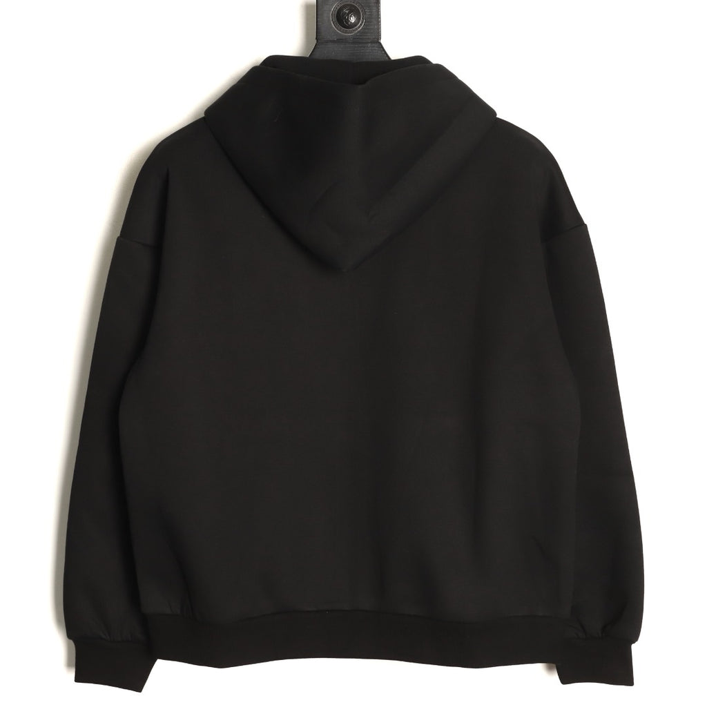 Gucci Small Logo Oversized Black Zip-Up Hoodie