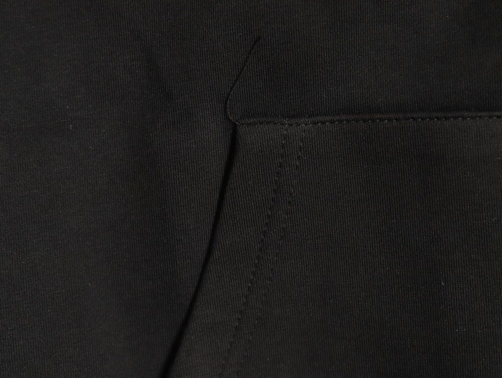 Gucci Small Logo Oversized Black Zip-Up Hoodie