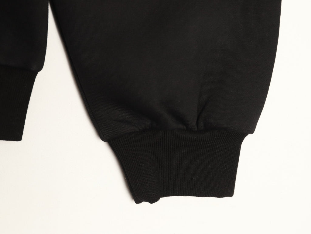 Gucci Small Logo Oversized Black Zip-Up Hoodie