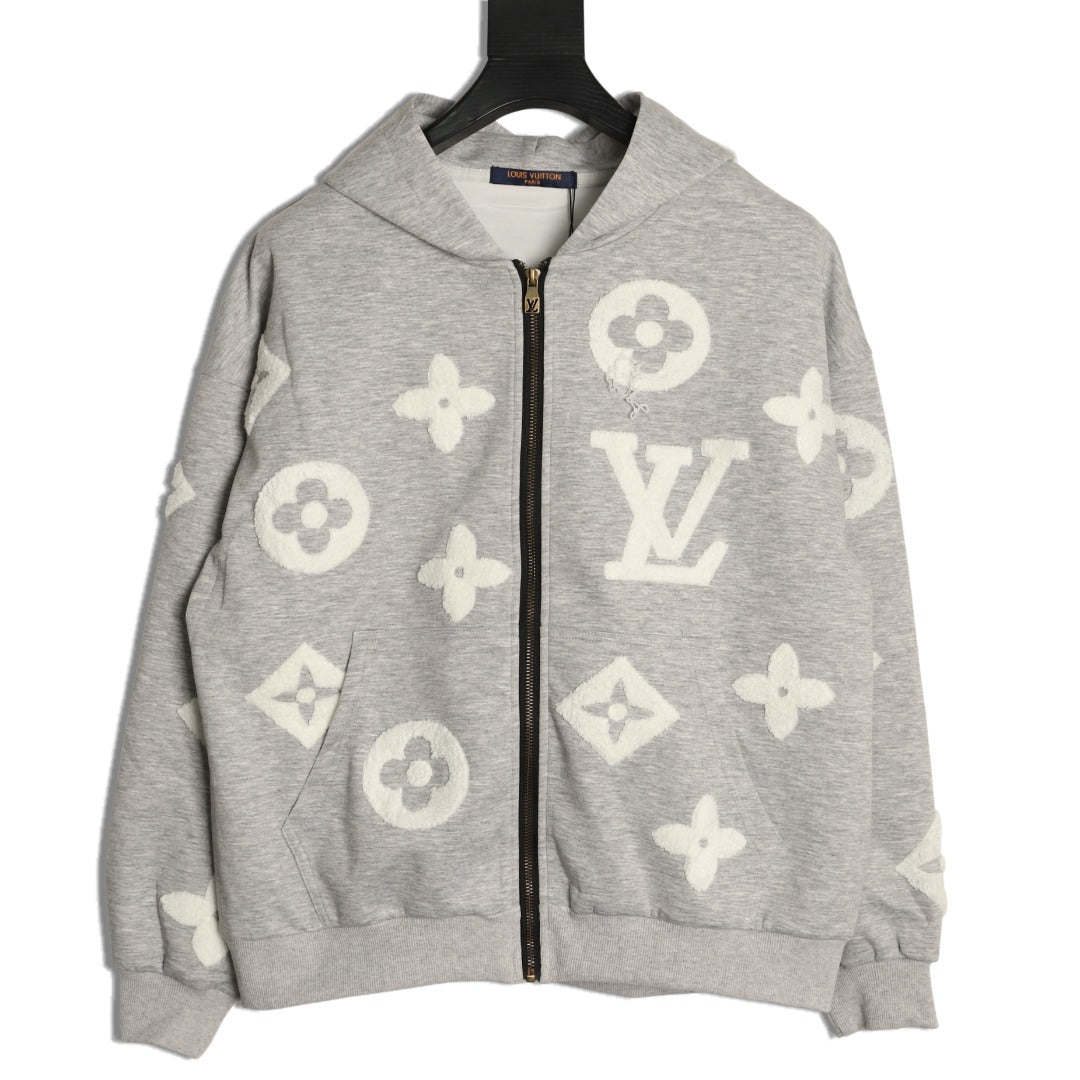 Louis Vuitton LV Terry Monogram Oversized Zip-Up Hoodie