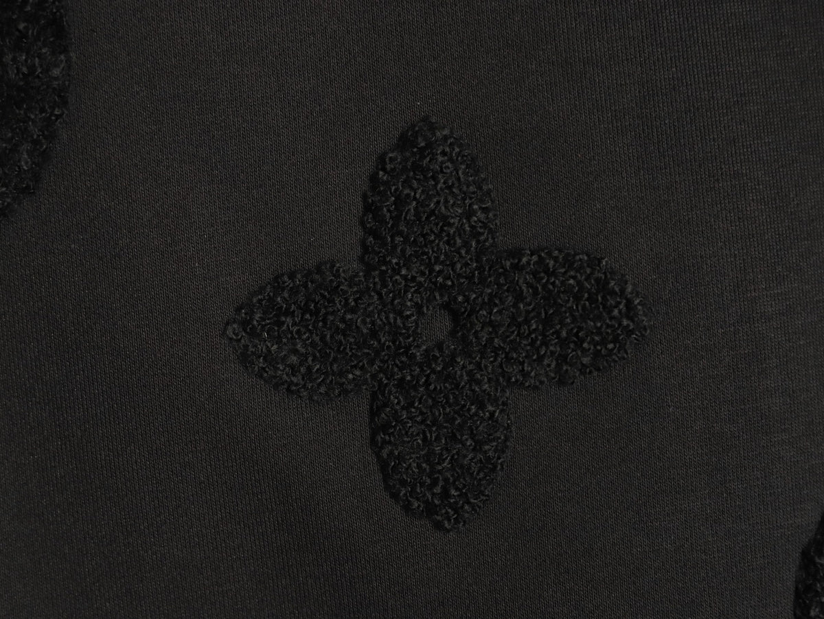 Louis Vuitton LV Tonal Terry Monogram Black Zip-Up Hoodie