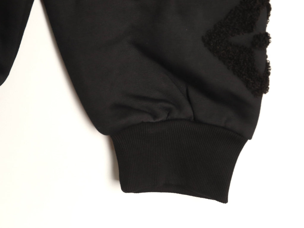 Louis Vuitton LV Tonal Terry Monogram Black Zip-Up Hoodie