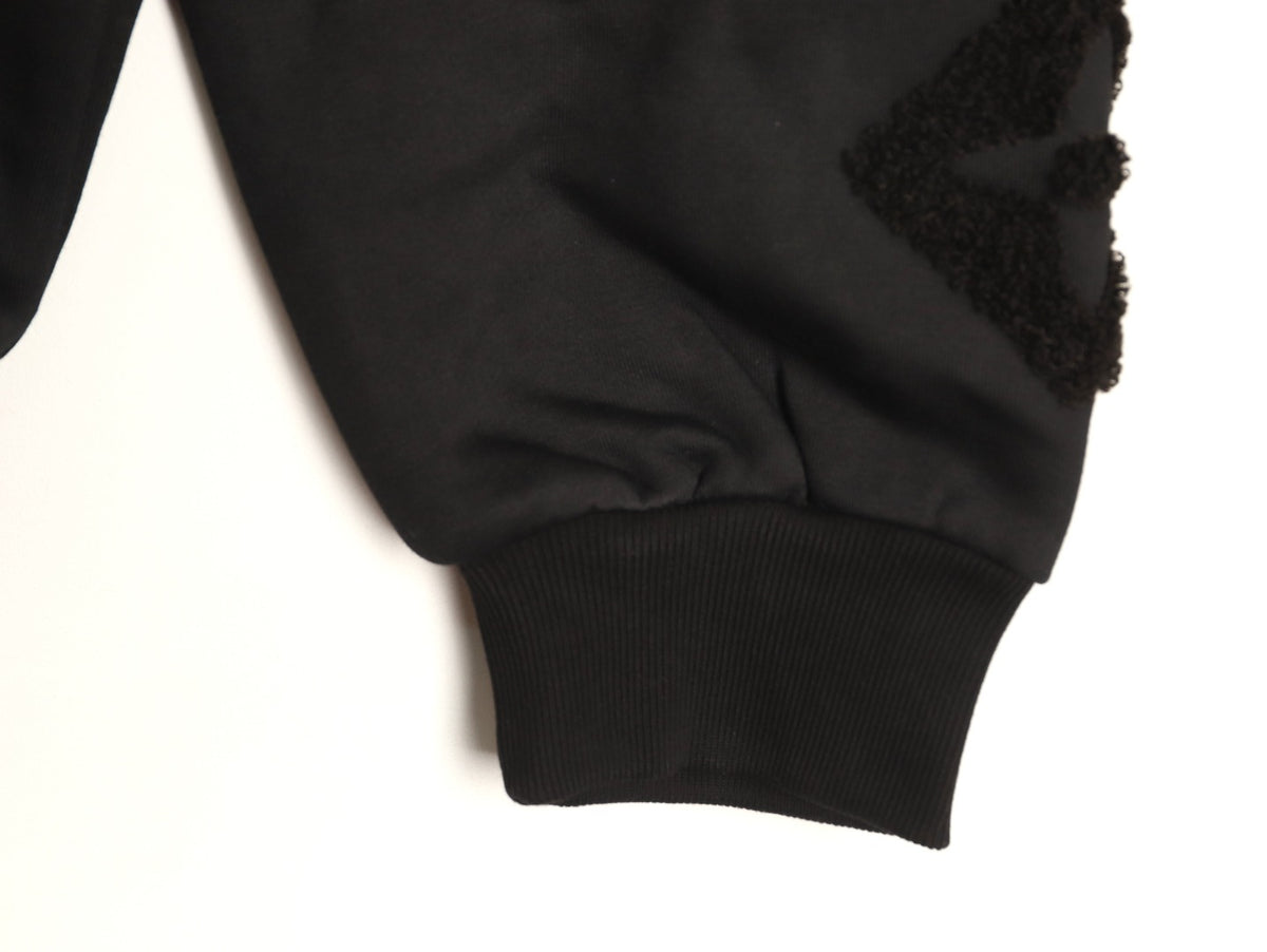 Louis Vuitton LV Tonal Terry Monogram Black Zip-Up Hoodie
