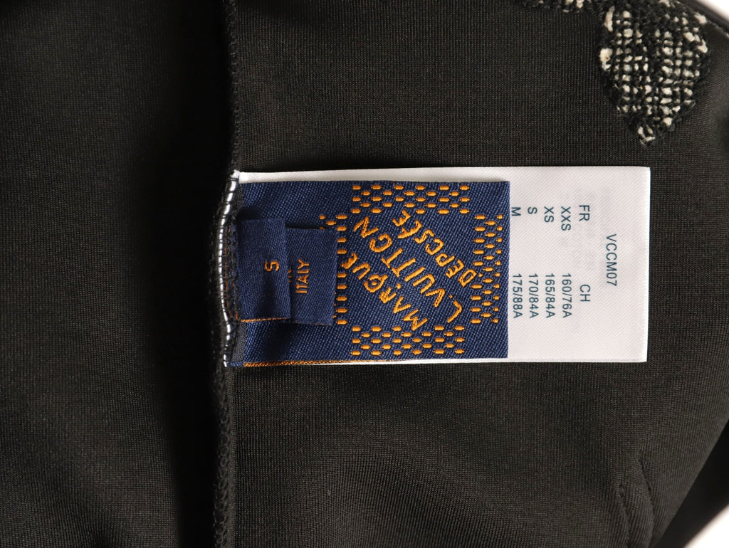 Louis Vuitton LV Tonal Terry Monogram Black Zip-Up Hoodie