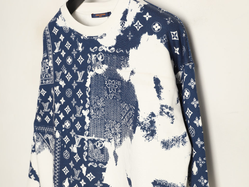 Louis Vuitton 25FW Monogram Paisley Patchwork Crewneck Sweatshirt