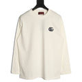 Gucci Interlocking G Embroidered Ivory Long-Sleeve Shirt