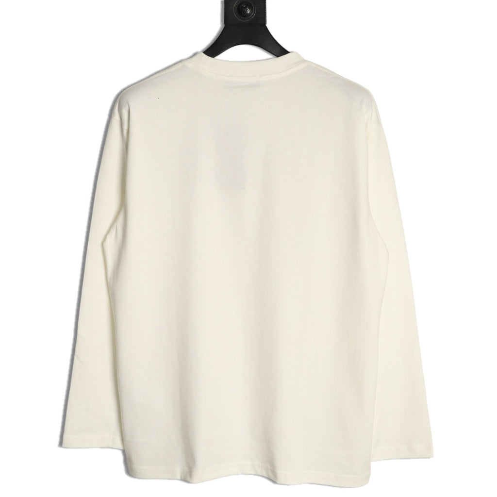 Gucci Interlocking G Embroidered Ivory Long-Sleeve Shirt