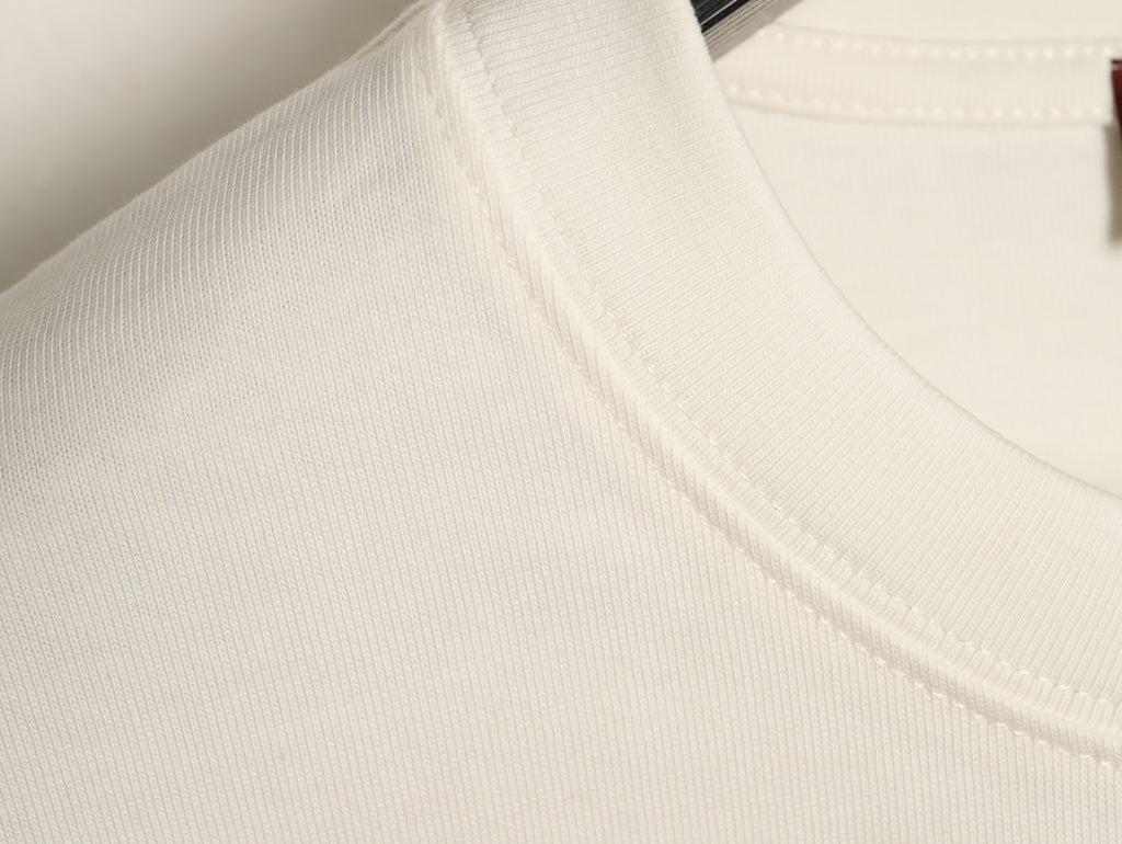 Gucci Interlocking G Embroidered Ivory Long-Sleeve Shirt