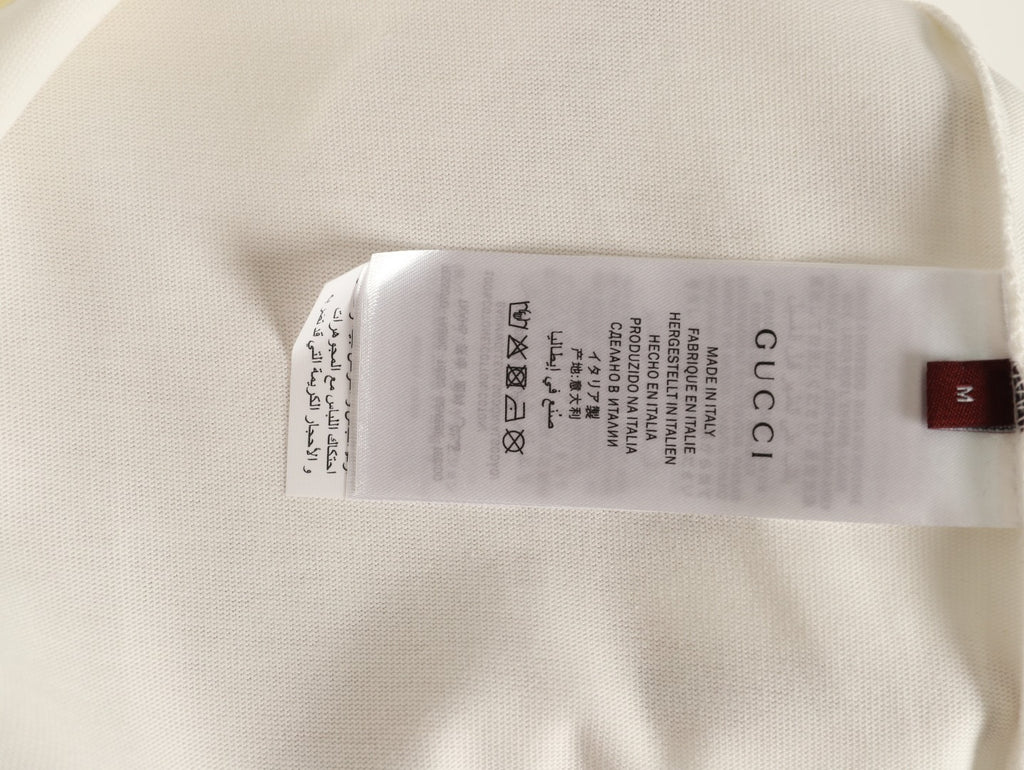 Gucci Interlocking G Embroidered Ivory Long-Sleeve Shirt