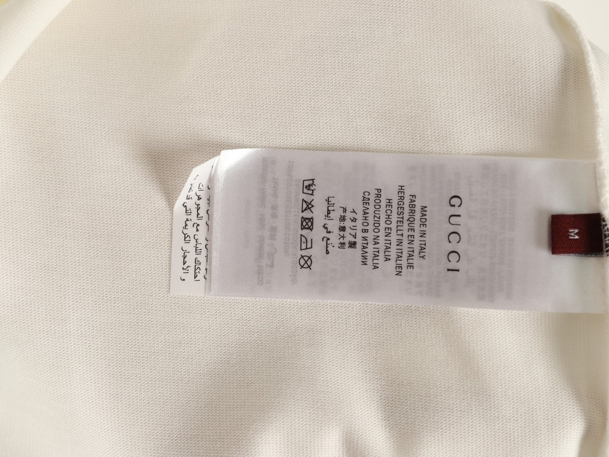 Gucci Interlocking G Embroidered Ivory Long-Sleeve Shirt