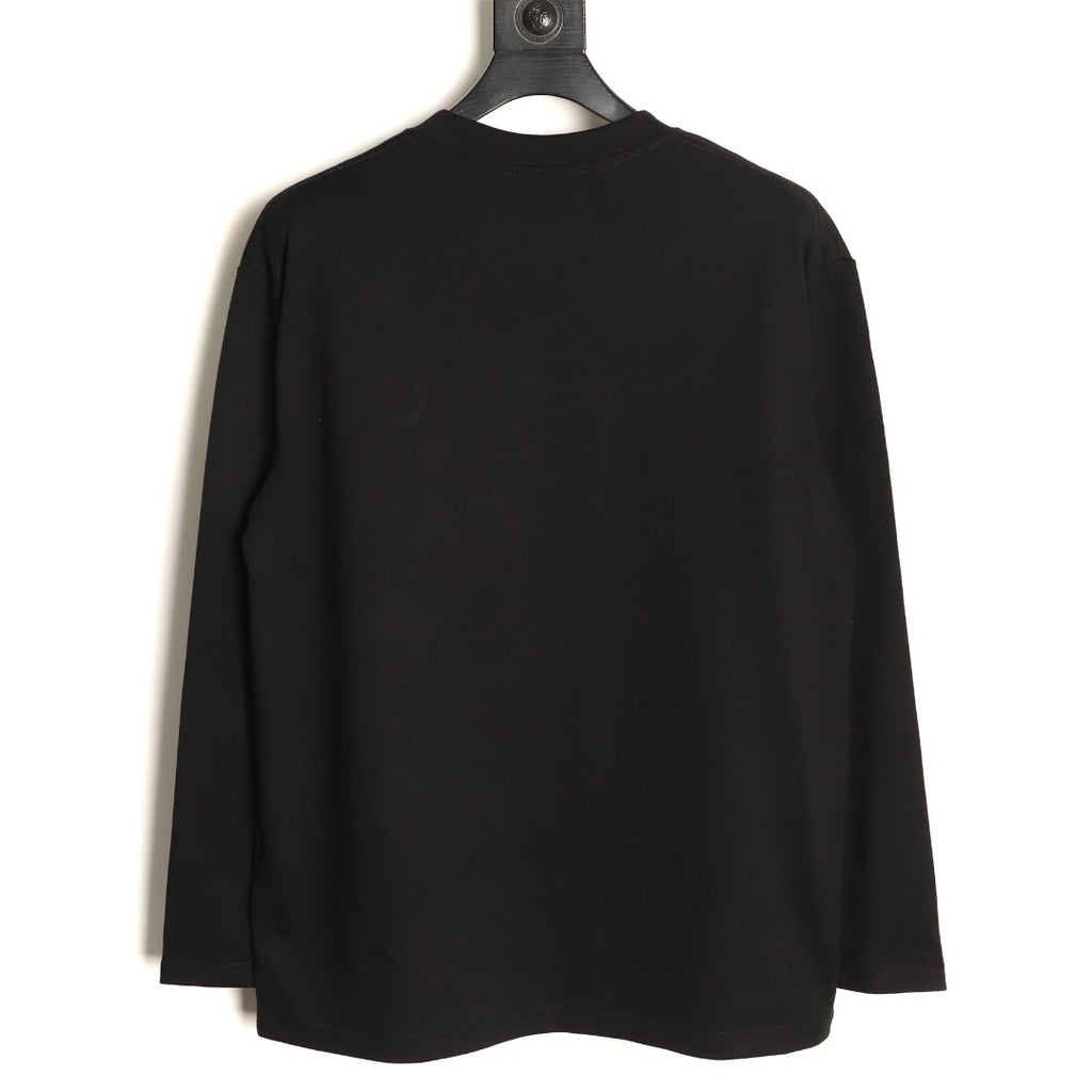 Gucci Interlocking G Embroidered Black Long-Sleeve Shirt