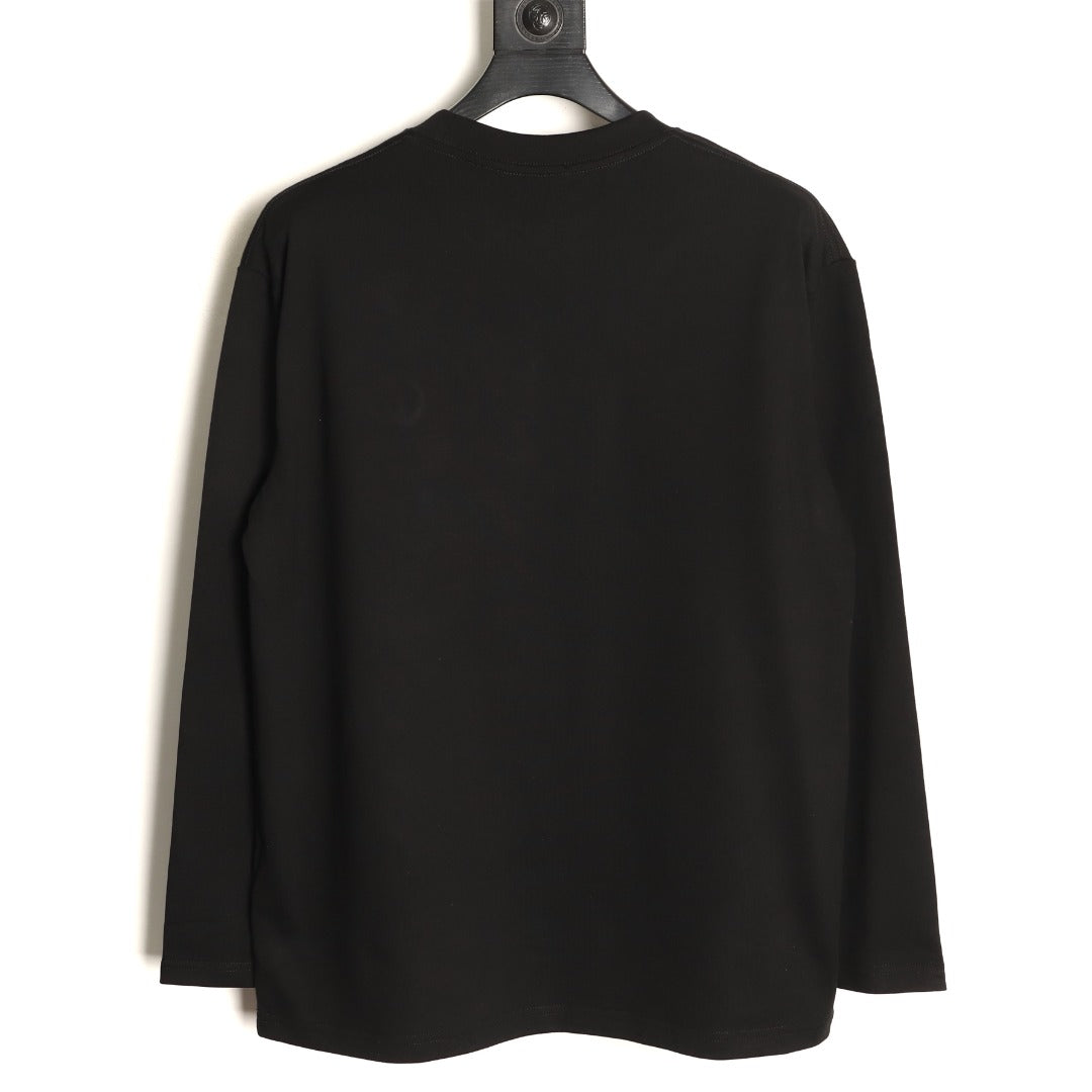 Gucci Interlocking G Embroidered Black Long-Sleeve Shirt