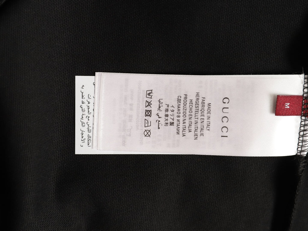 Gucci Interlocking G Embroidered Black Long-Sleeve Shirt