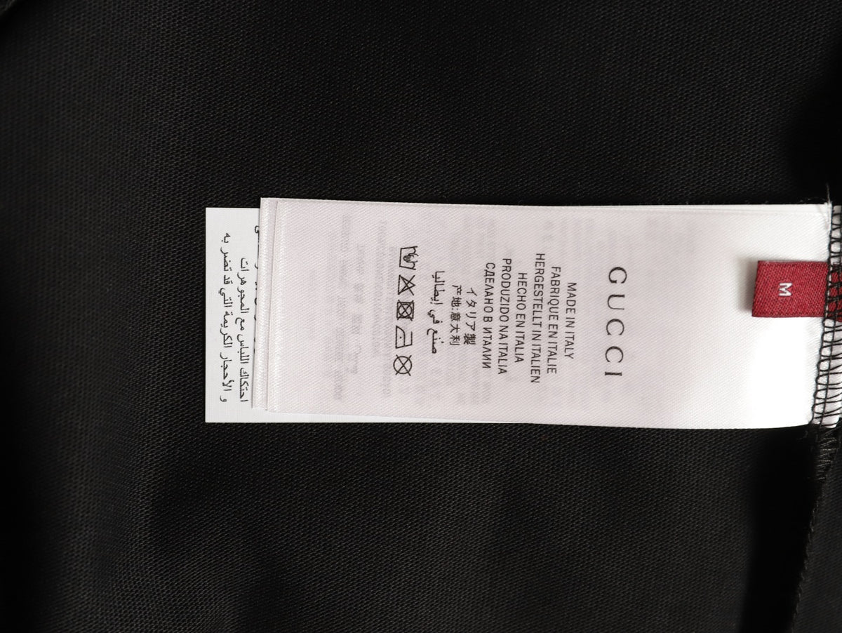 Gucci Interlocking G Embroidered Black Long-Sleeve Shirt