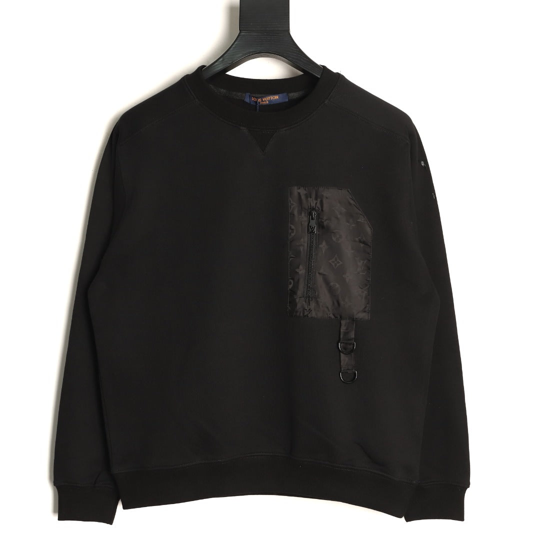 Louis Vuitton LV Monogram Pocket Black Crewneck Sweatshirt